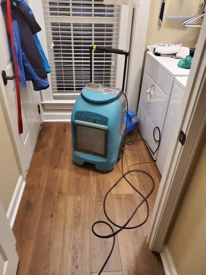 Commercial dehumidifier deployed for Flood Damage Cleanup in Potsdam